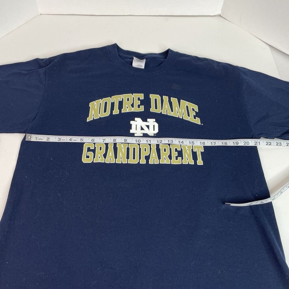 Notre Dame Irish Grandparent Graphic T Shirt, Large, Gildan Dryblend, Dark Blue, - Picture 5 of 6